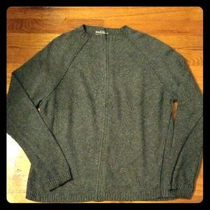 Woolrich Heather Gray Full Zip Sweater
